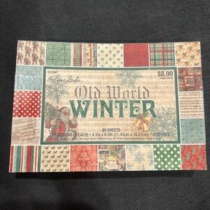 Vintage The Paper Studio Old World Winter Paper Pack